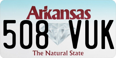 AR license plate 508VUK