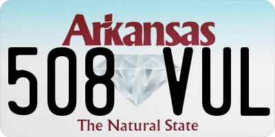 AR license plate 508VUL