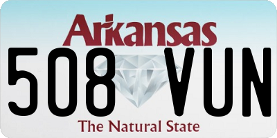 AR license plate 508VUN