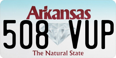 AR license plate 508VUP
