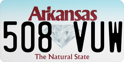 AR license plate 508VUW