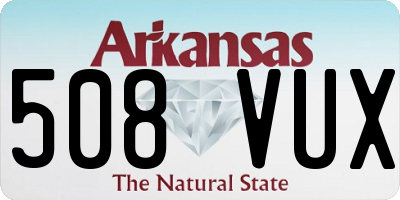 AR license plate 508VUX