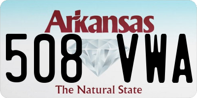 AR license plate 508VWA