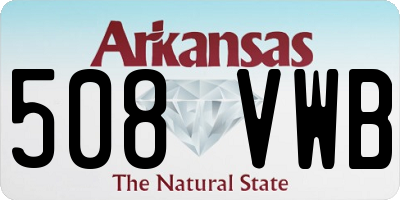 AR license plate 508VWB