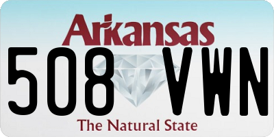 AR license plate 508VWN