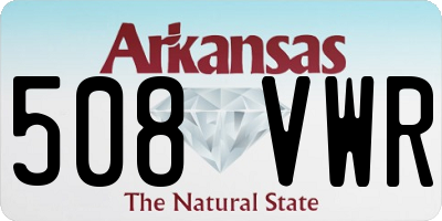 AR license plate 508VWR