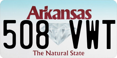 AR license plate 508VWT
