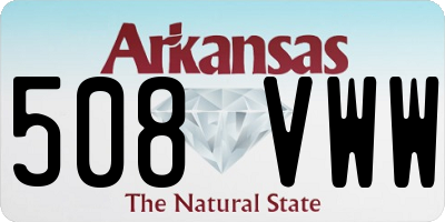 AR license plate 508VWW