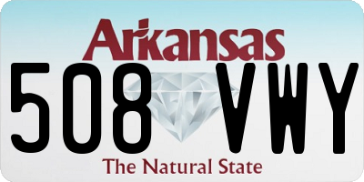 AR license plate 508VWY