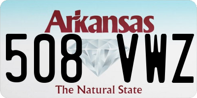 AR license plate 508VWZ