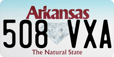 AR license plate 508VXA