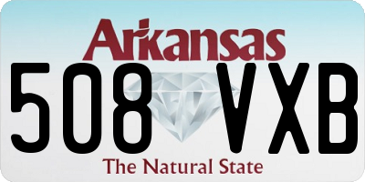 AR license plate 508VXB