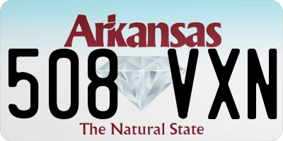 AR license plate 508VXN