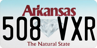 AR license plate 508VXR