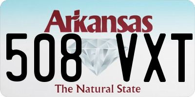 AR license plate 508VXT