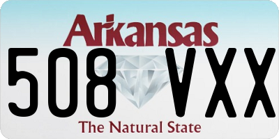 AR license plate 508VXX