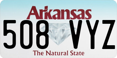 AR license plate 508VYZ