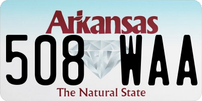 AR license plate 508WAA
