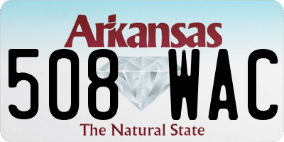 AR license plate 508WAC