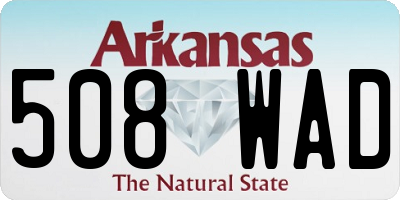 AR license plate 508WAD