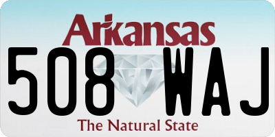 AR license plate 508WAJ