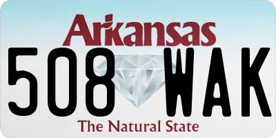 AR license plate 508WAK