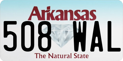 AR license plate 508WAL