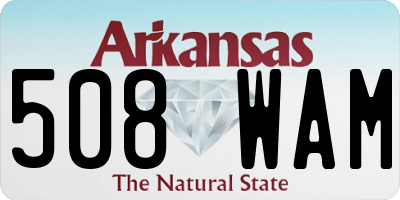 AR license plate 508WAM