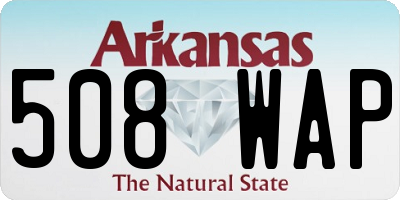 AR license plate 508WAP