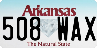 AR license plate 508WAX