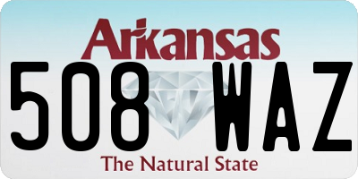 AR license plate 508WAZ