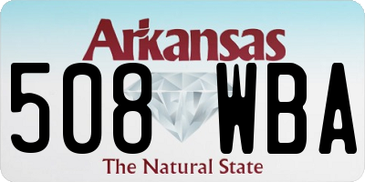 AR license plate 508WBA