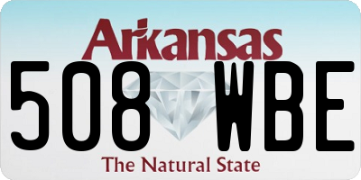 AR license plate 508WBE