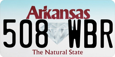 AR license plate 508WBR