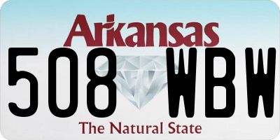 AR license plate 508WBW