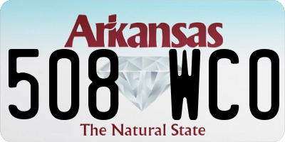 AR license plate 508WCO