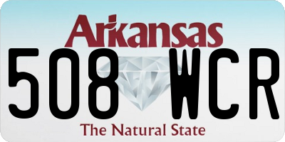AR license plate 508WCR