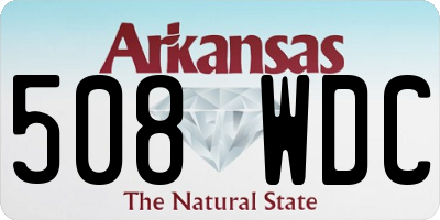 AR license plate 508WDC