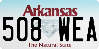AR license plate 508WEA