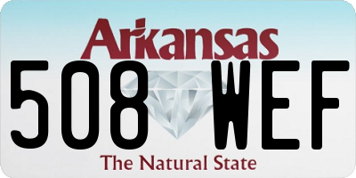 AR license plate 508WEF