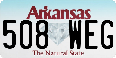 AR license plate 508WEG