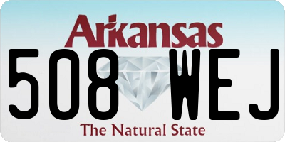 AR license plate 508WEJ