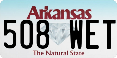AR license plate 508WET