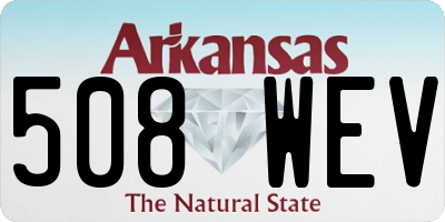 AR license plate 508WEV