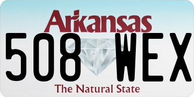 AR license plate 508WEX