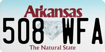 AR license plate 508WFA