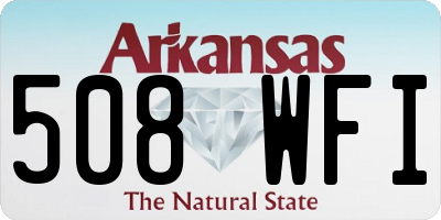 AR license plate 508WFI