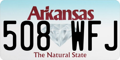 AR license plate 508WFJ