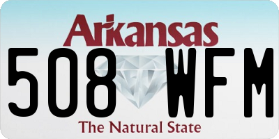 AR license plate 508WFM