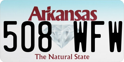 AR license plate 508WFW